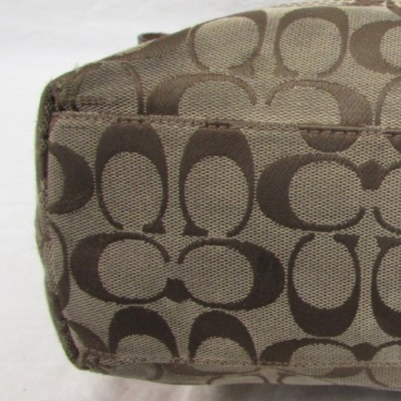 Coach Penelope Monogram Brown Trim Purse -F14693 - Picture 3 of 8